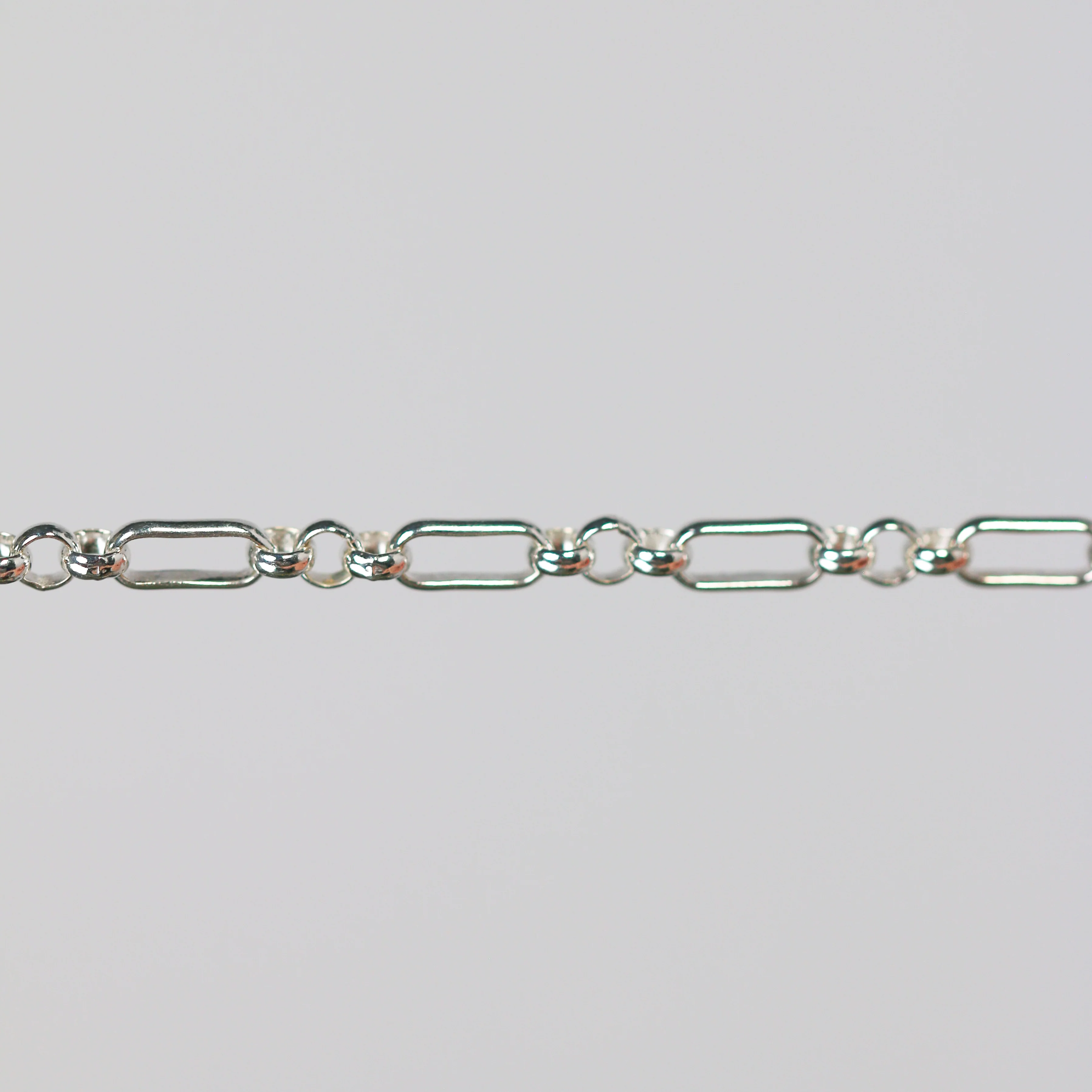 Beatrice Permanent Jewelry Chain, Rolo Design, Long and Short Links, Available in Sterling Silver - Image 3