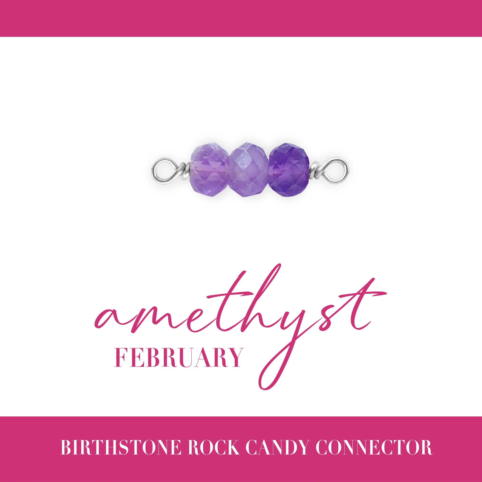 Birthstone Rock Candy Connectors | 14mm | .925 Sterling Silver - Image 4