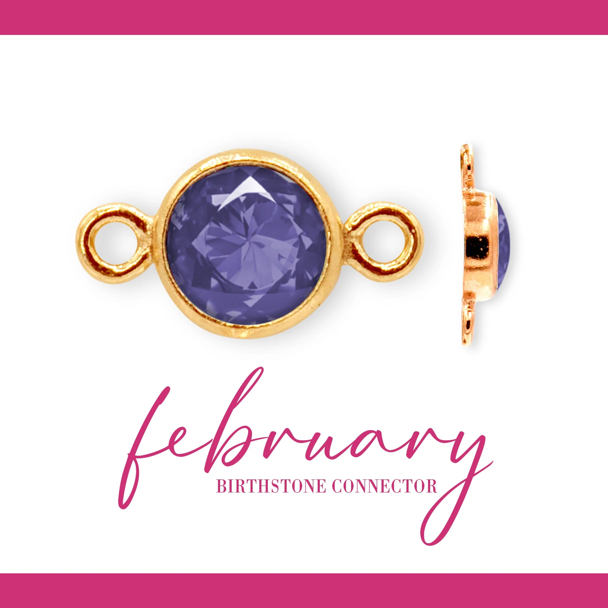 Birthstone Connectors | 4mm | 14K Gold Filled Yellow - Image 3