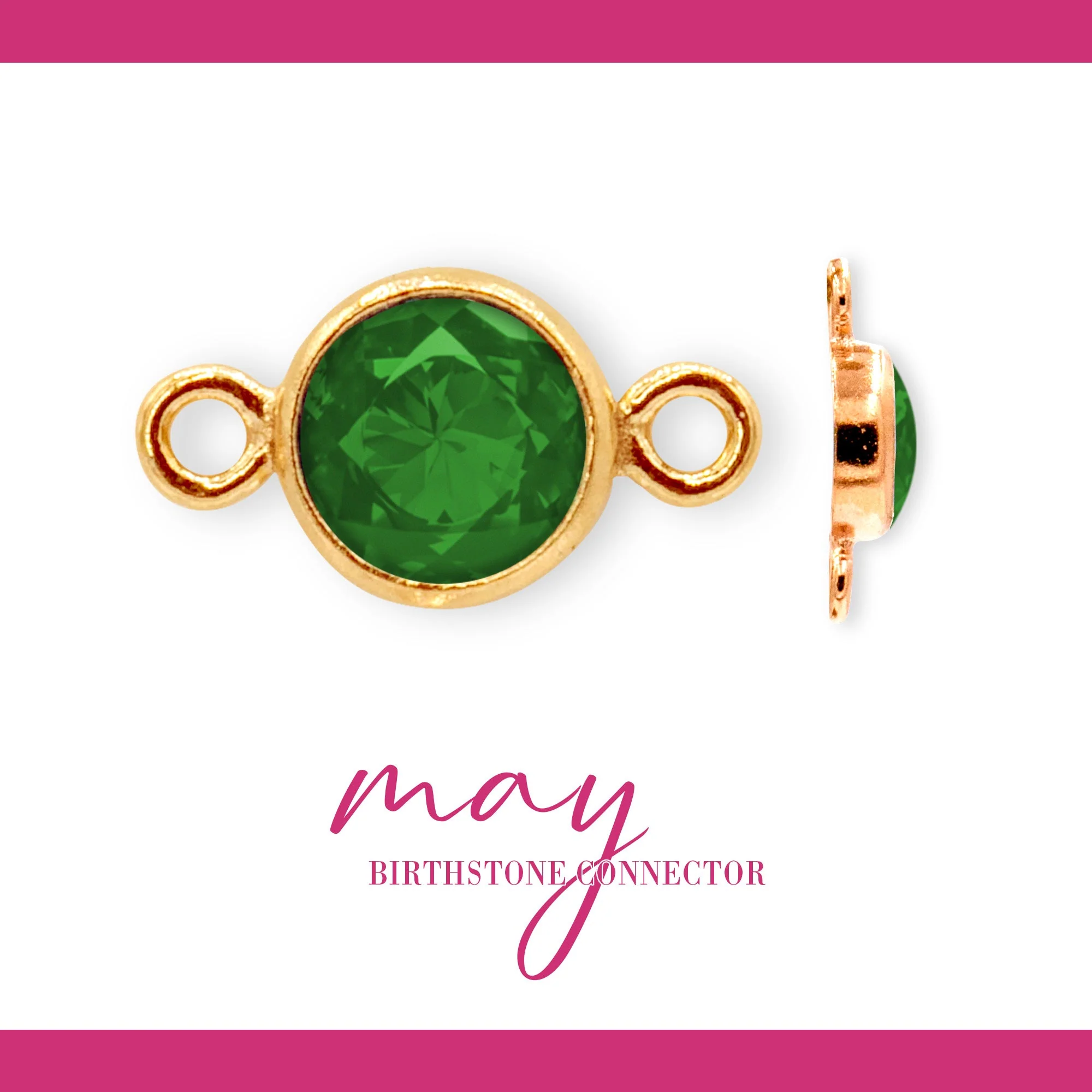 Birthstone Connectors | 4mm | 14K Gold Filled Yellow - Image 4