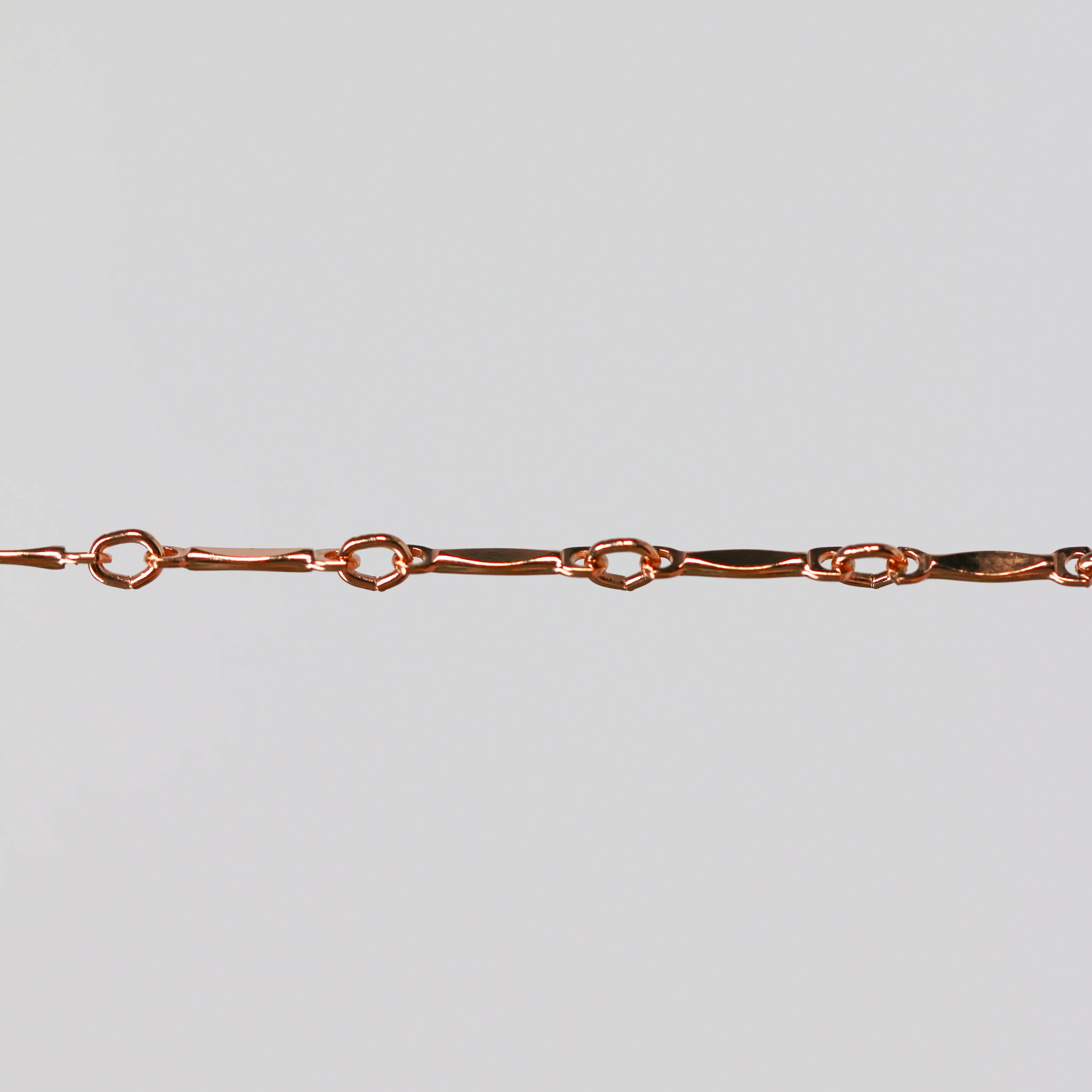 Brittany Permanent Jewelry Chain, Dapped Bar Design, Bar with Small Links, Available in Gold Filled and Silver - Image 4