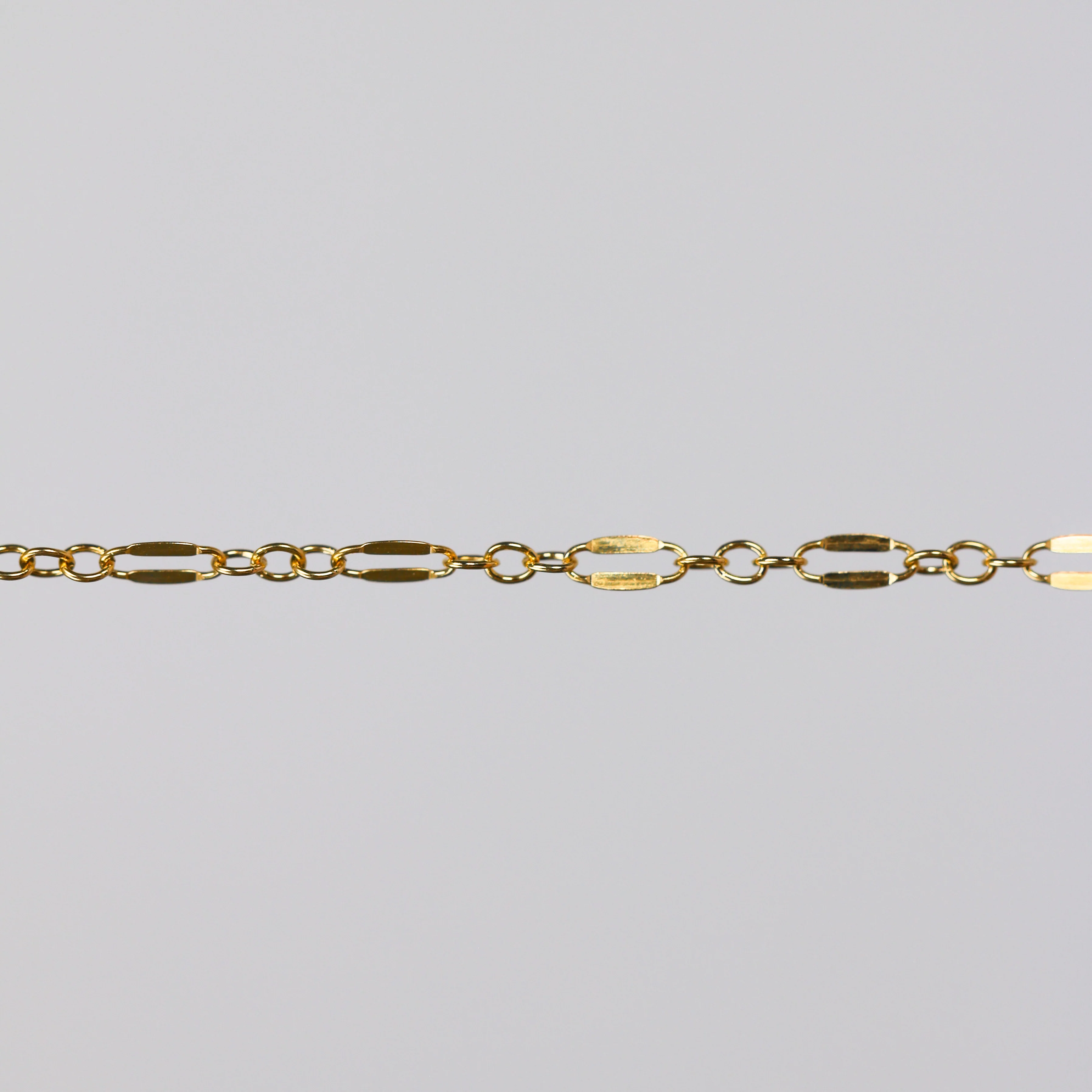 Bryce Permanent Jewelry Chain, Dapped Oval Design, Small Round Links, Available in Gold Filled and Silver - Image 3