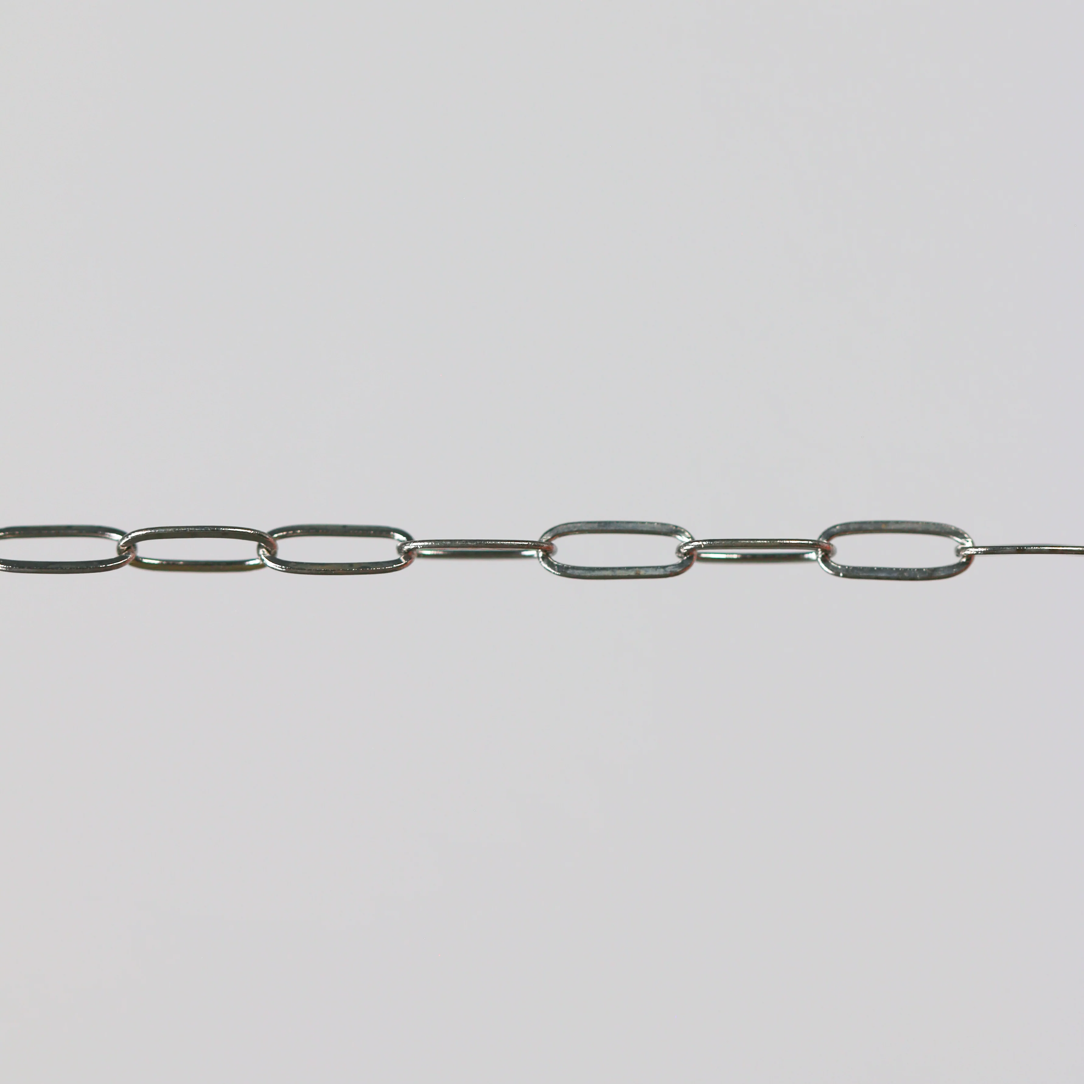 Chloe Permanent Jewelry Chain, Oval Cable Design, Flat Oval Links, Available in Gold Options and Silver - Image 4