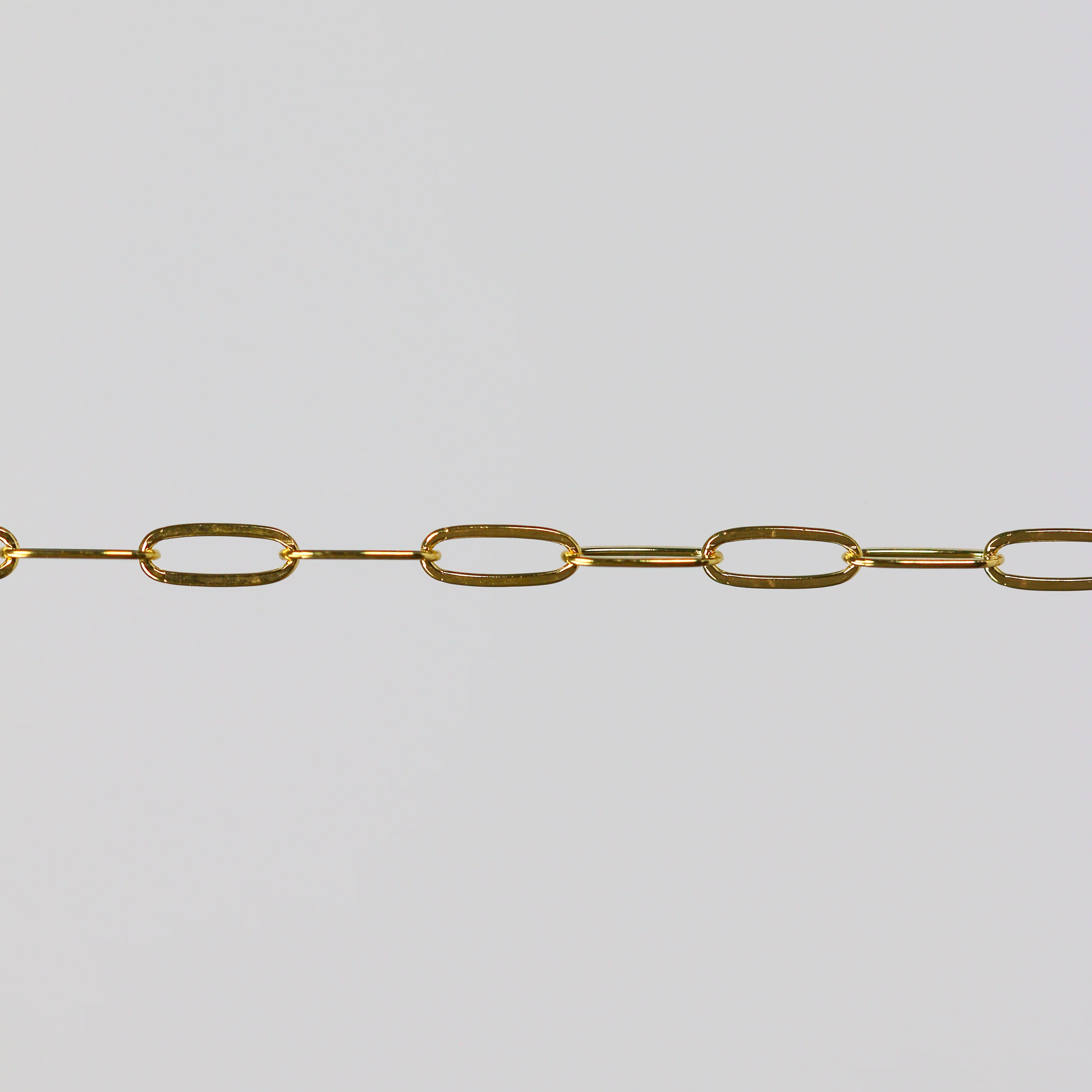 Chloe Permanent Jewelry Chain, Oval Cable Design, Flat Oval Links, Available in Gold Options and Silver - Image 5