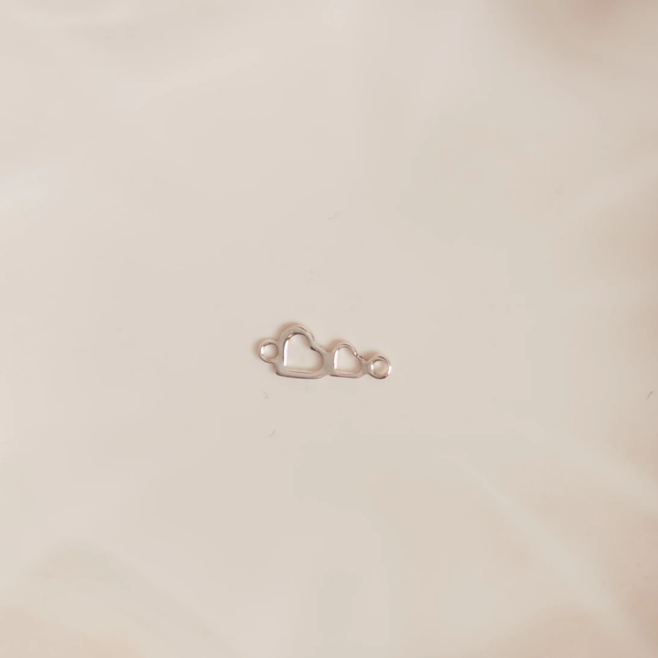 Double Heart Auburn Connectors | 4 Pack | 14K Gold Filled Yellow and .925 Sterling Silver - Image 4