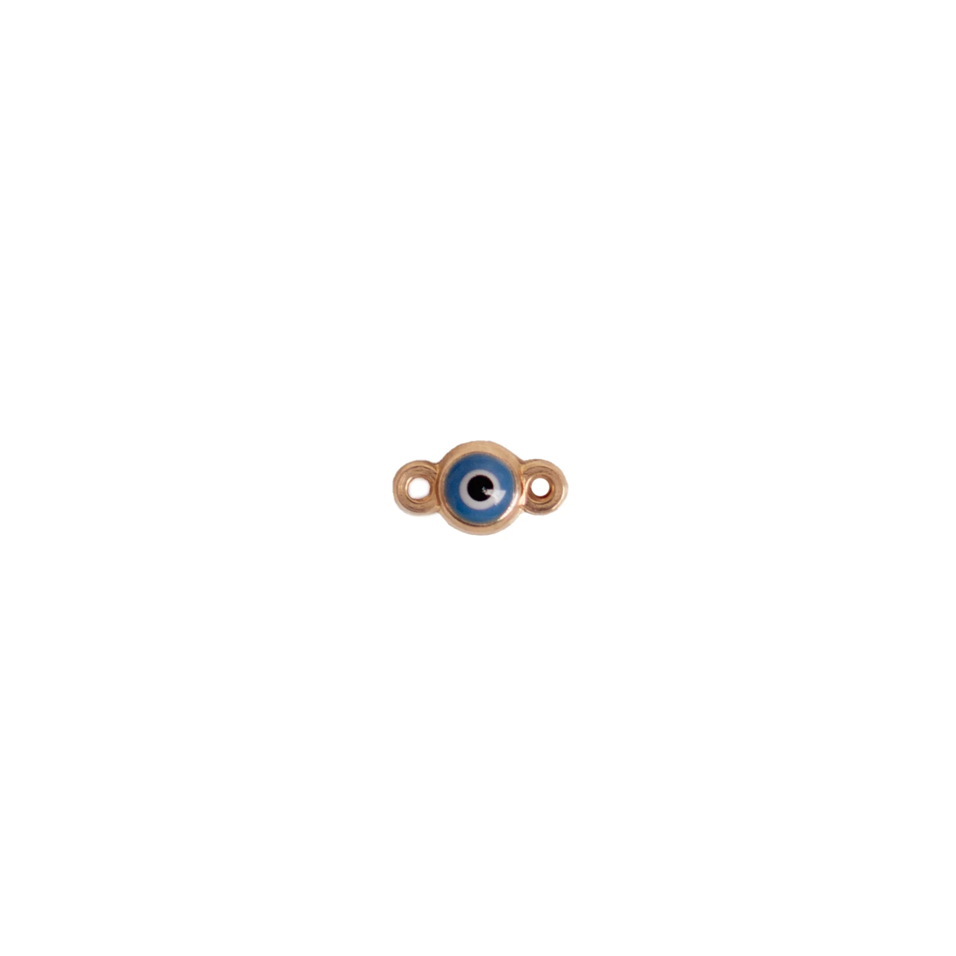 Evil Eye Design Auburn Connectors | 4 Pack | 14K Gold Filled Yellow and .925 Sterling Silver - Image 8