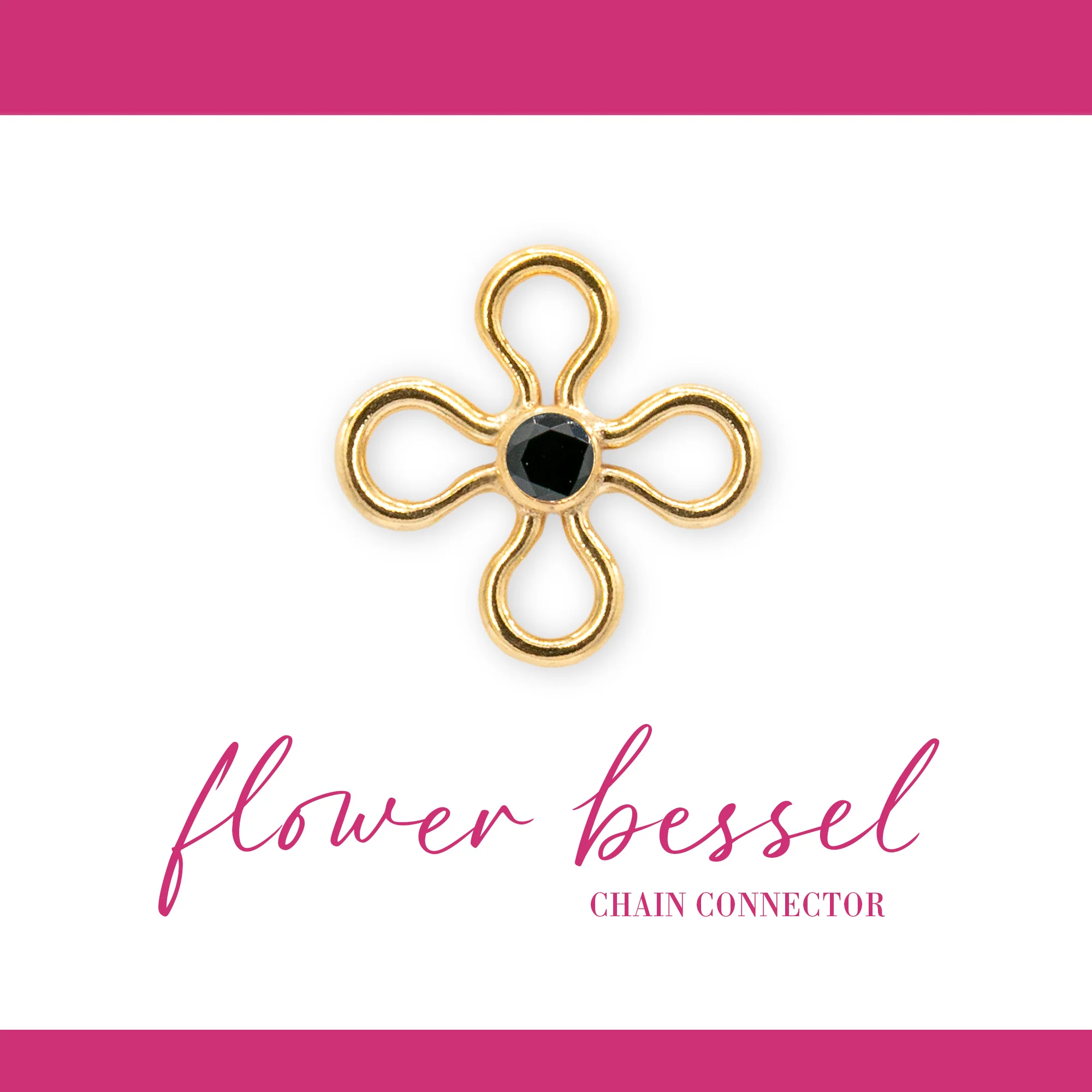 Birthstone Flower Connectors | 10mm | 14K Gold Filled Yellow - Image 3