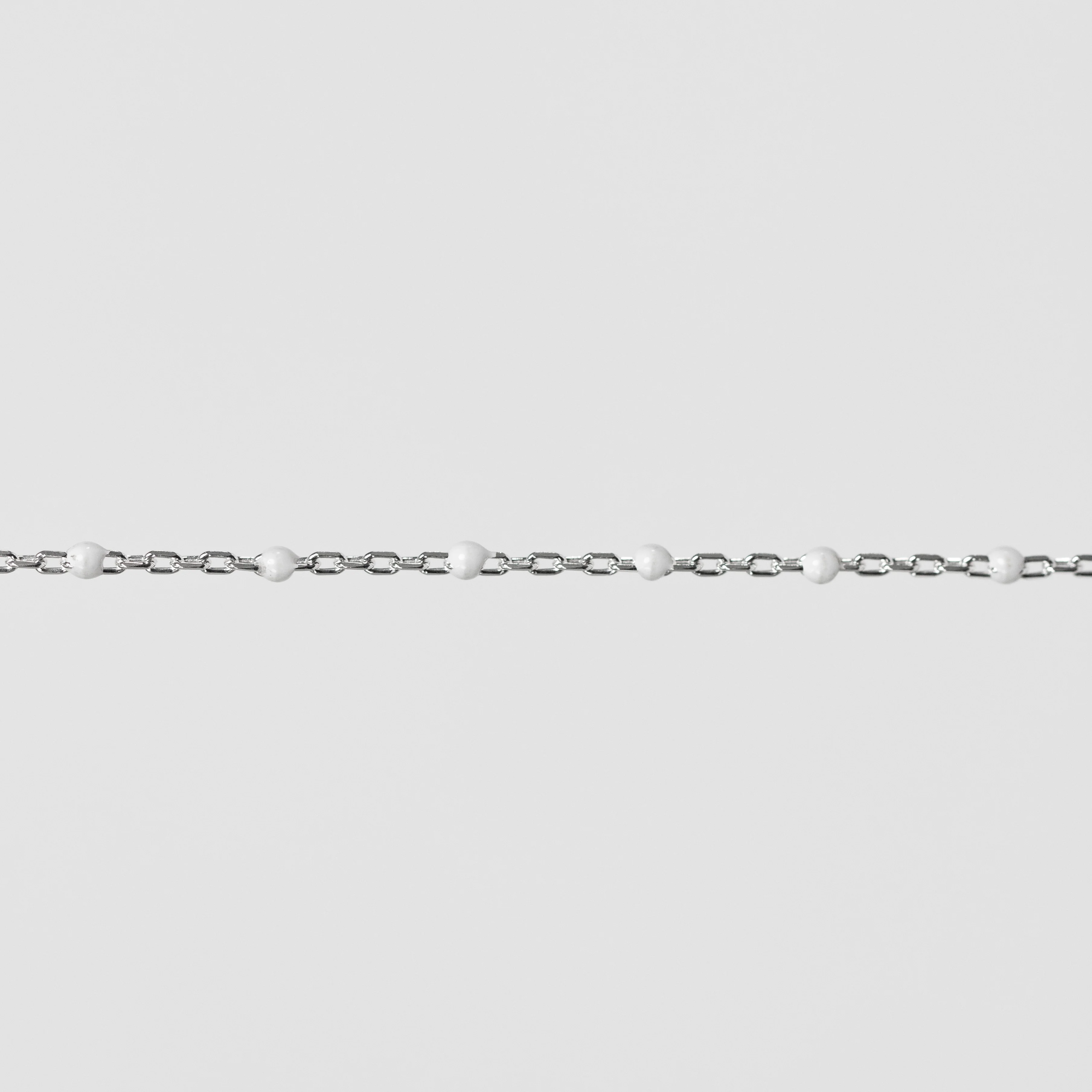 Hazel Permanent Jewelry Chain, DC Cable with Enamel Beads, Available in Sterling Silver and Yellow Gold-Filled - Image 3